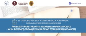 Plakat konferencji zawierający jej tytuł i organizatorów