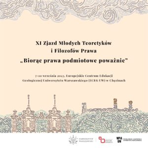 Plakat XI Zjazdu Młodych Teoretyków i Filozofów Prawa