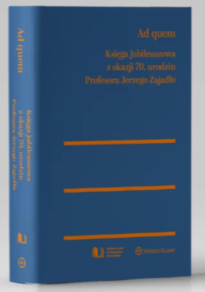 Okładka księgi jubileuszowej prof. Zajadły
